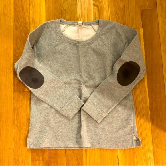 J. Crew Tops - J Crew grey sweatshirt with elbow patches